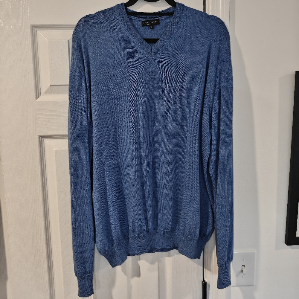 Mario Gilberti Merino Wool Blue Sweater
